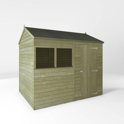 Wooden Garden Storage Shed 8 X 6 Ft Single Door Reverse Apex Roof