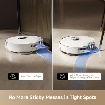 Robot Vacuum And Mop 19,000Pa Suction Obstacle Avoidance White