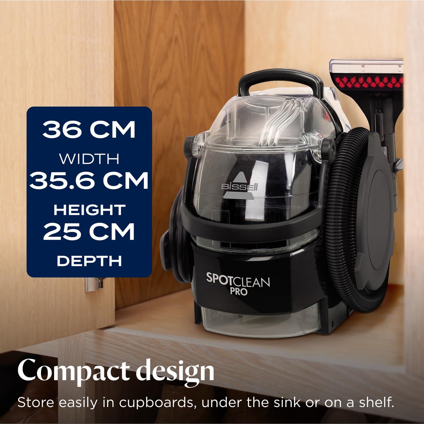 Portable Spot Cleaner 750W Carpet Upholstery Stain Remover Black