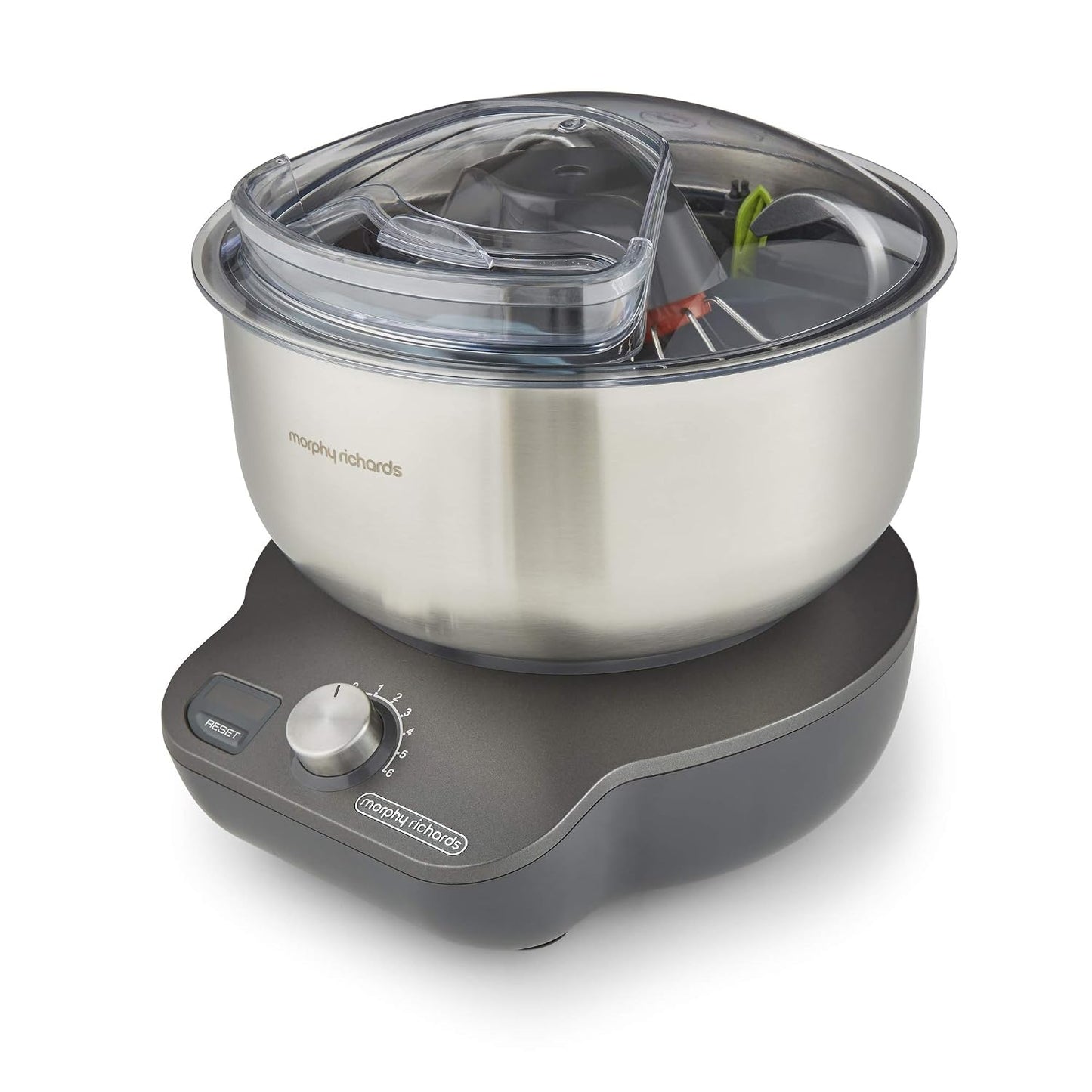 Stand Mixer 4L 650W 6 Speeds Dual Beaters Grey