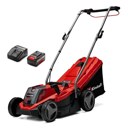 Cordless Lawn Mower 33cm 18V 4.0Ah Brushless Motor Red Black