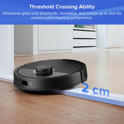 Robot Vacuum Cleaner With Mop 8000Pa Suction 150 Min Battery Black
