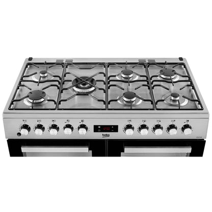 Freestanding Dual Fuel Range Cooker 156L 100cm Stainless Steel