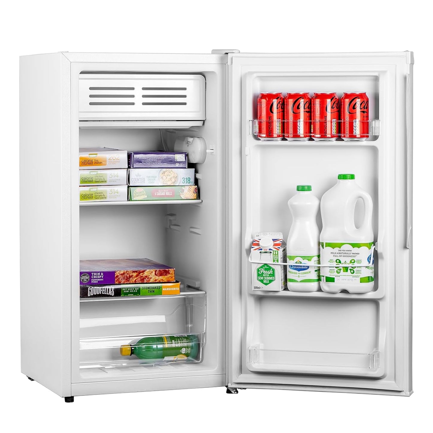 Under Counter Fridge 83L Reversible Door Adjustable Thermostat White