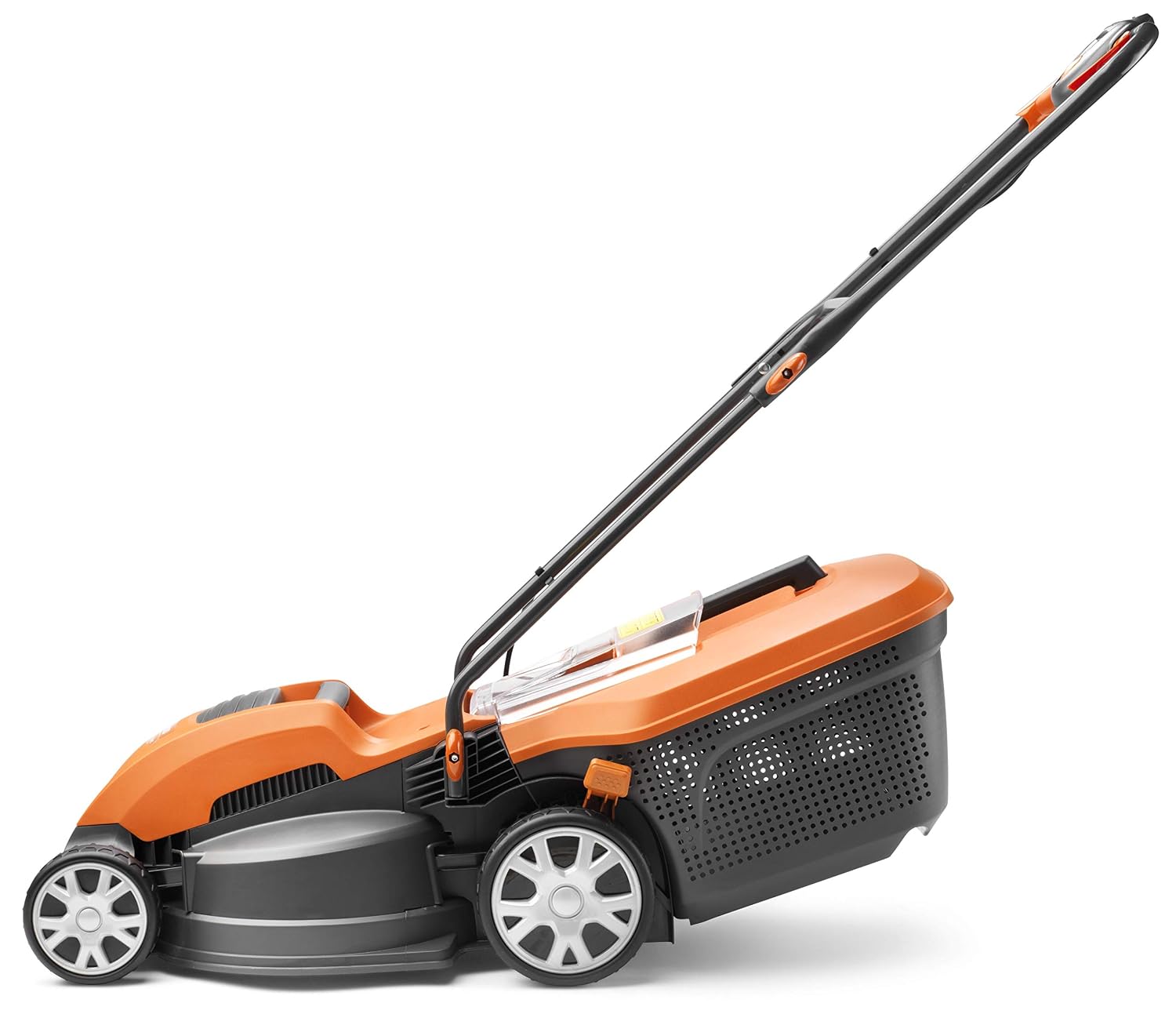 Corded Electric Hover Lawn Mower 1500W 36cm 40L 5 Heights Orange Grey
