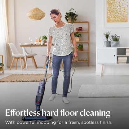 Electric Mop 105W Rotating Pads Hard Floor Cleaner Polisher Titanium/Blue