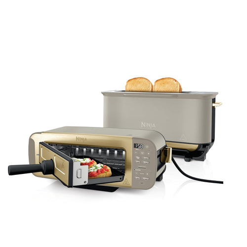 3-in-1 Toaster Grill And Panini Press 7 Functions Flip Design Stone Gold