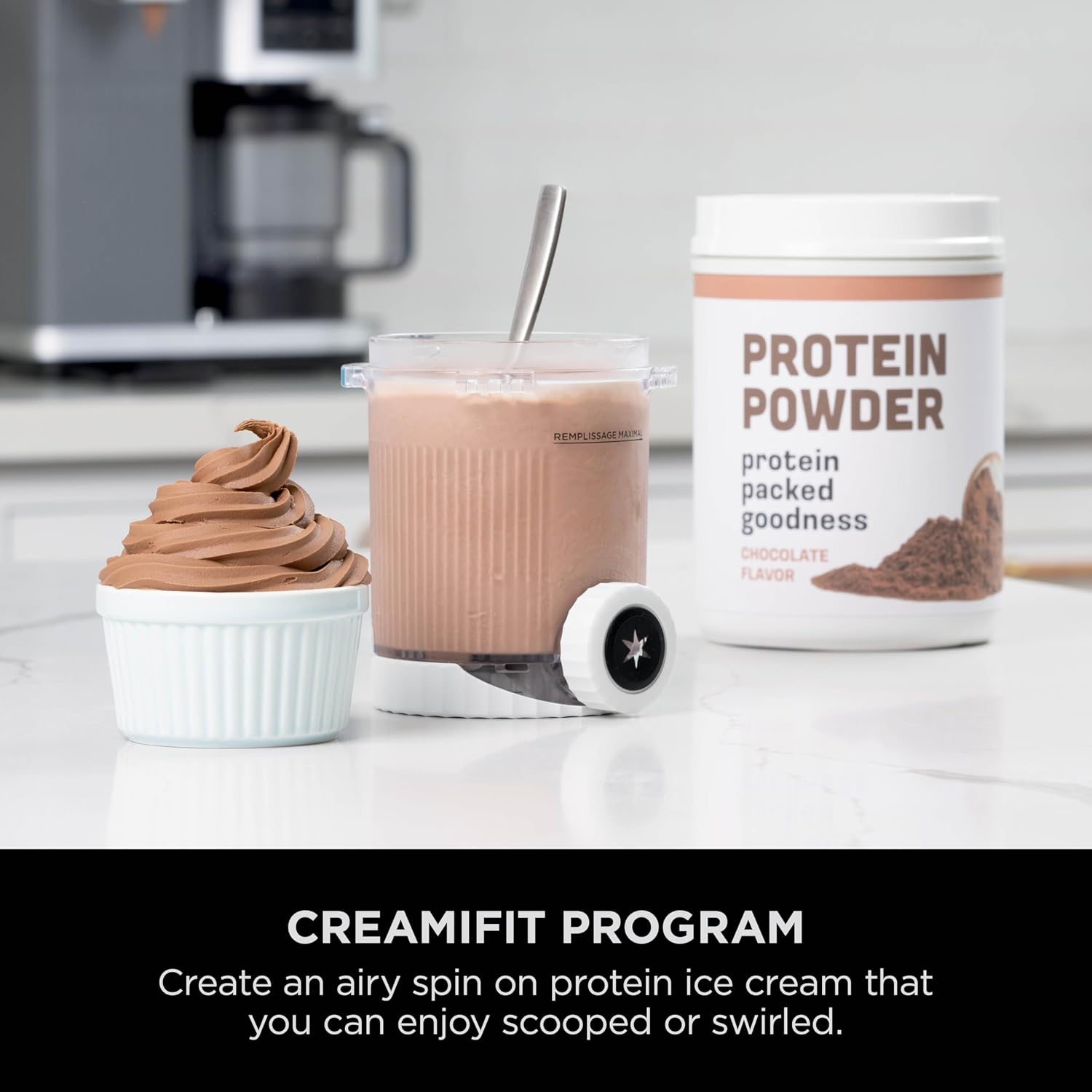 Ice Cream Maker 13 Functions 2x 480ml Tubs Soft Serve Platinum