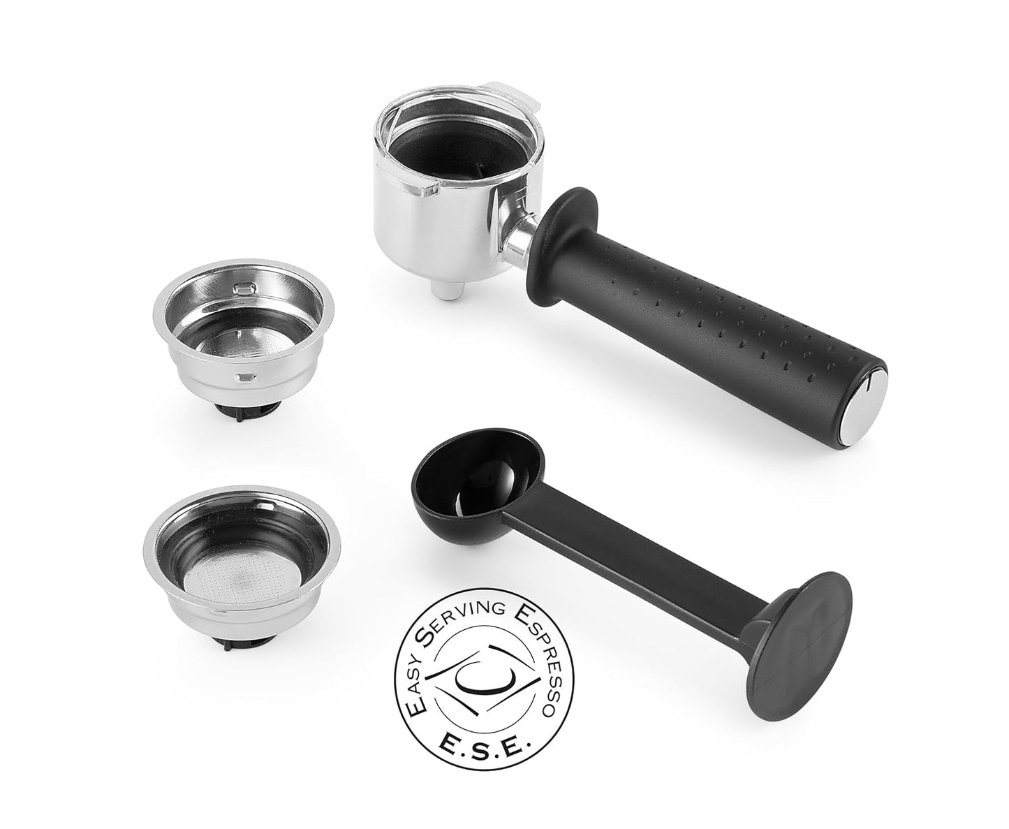 Pump Espresso Coffee Machine 15 Bar 1L Stainless Steel Black