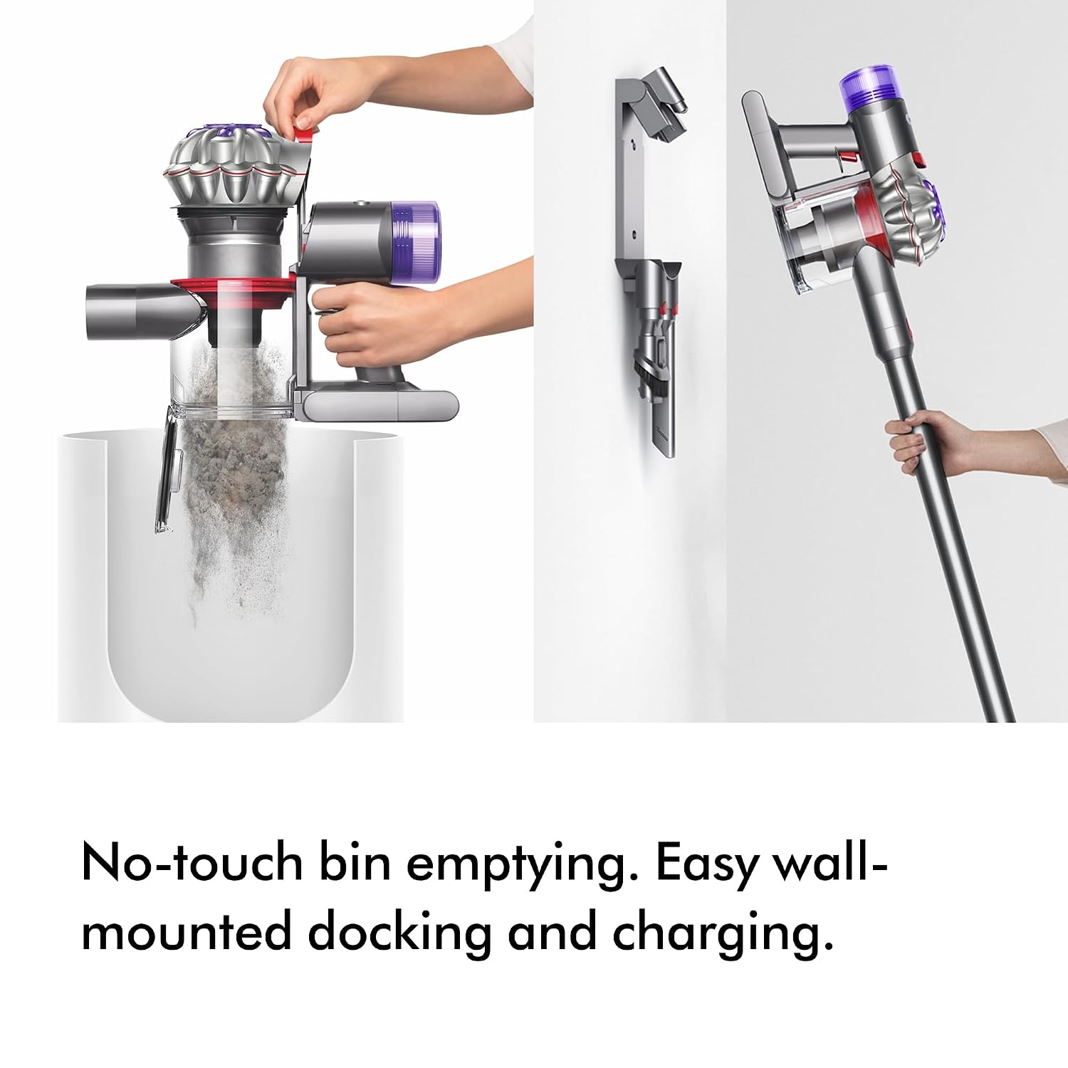 Cordless Stick Vacuum Cleaner 130 AW 40 Min Runtime Silver/Nickel