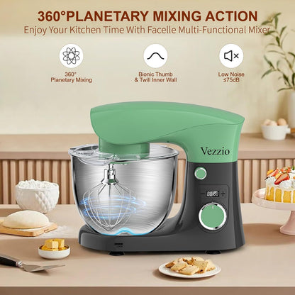 Stand Mixer 1500W 10 Speeds 5.5L Tilt-Head Greengray