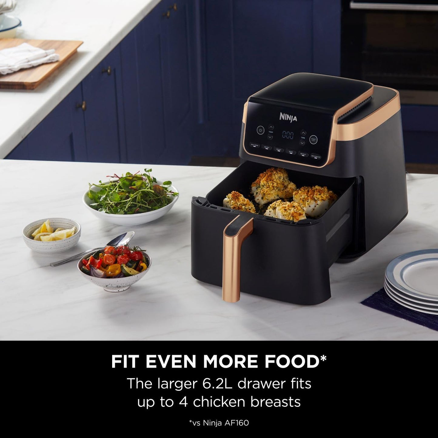 Air Fryer 6.2L 2000W 6 Functions Black/Copper