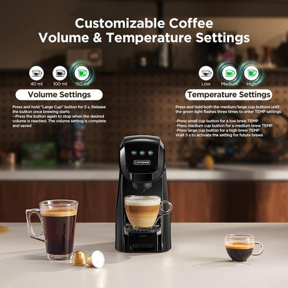 Pod Coffee Machine 5 In 1 20 Bar 0.8L Black