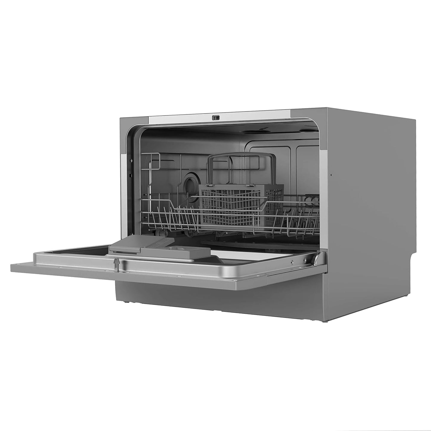 Freestanding Compact Dishwasher 6 Place Settings 6 Programs Silver