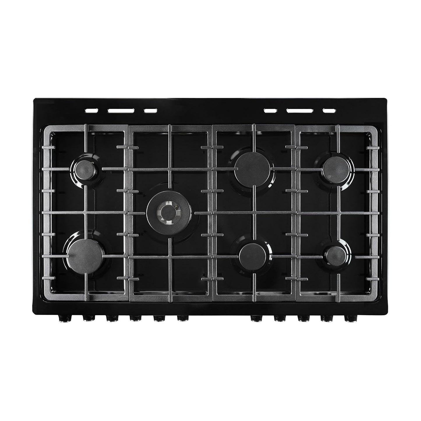 Dual Fuel Range Cooker 100cm Freestanding 7 Burners 2 Ovens Cream