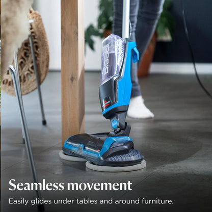 Electric Mop 105W Rotating Pads Hard Floor Cleaner Polisher Titanium/Blue