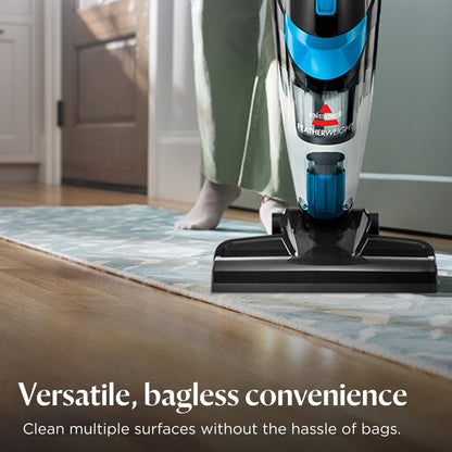 2-in-1 Bagless Vacuum Cleaner Lightweight Corded Cyclonic Filtration