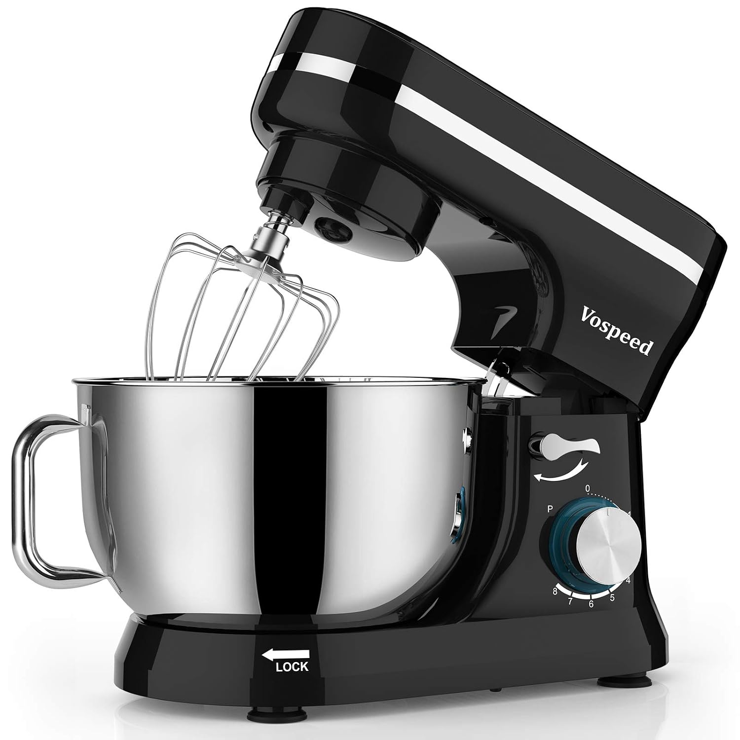 Stand Mixer 5-Quart 8-Speed 1000W Tilt-Head Black