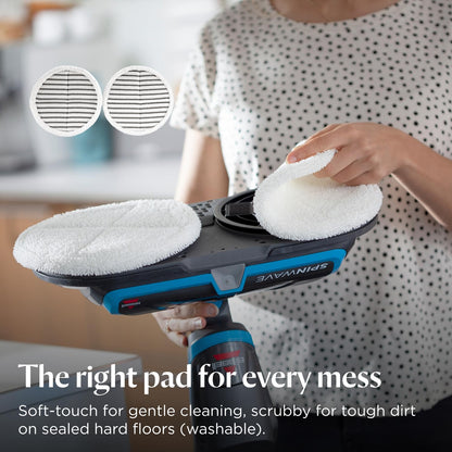 Electric Mop 105W Rotating Pads Hard Floor Cleaner Polisher Titanium/Blue