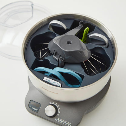 Stand Mixer 4L 650W 6 Speeds Dual Beaters Grey