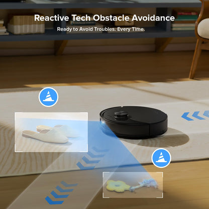 Robot Vacuum Q10 S5+ Self-Emptying 10000Pa Suction Dual Anti-Tangle Black