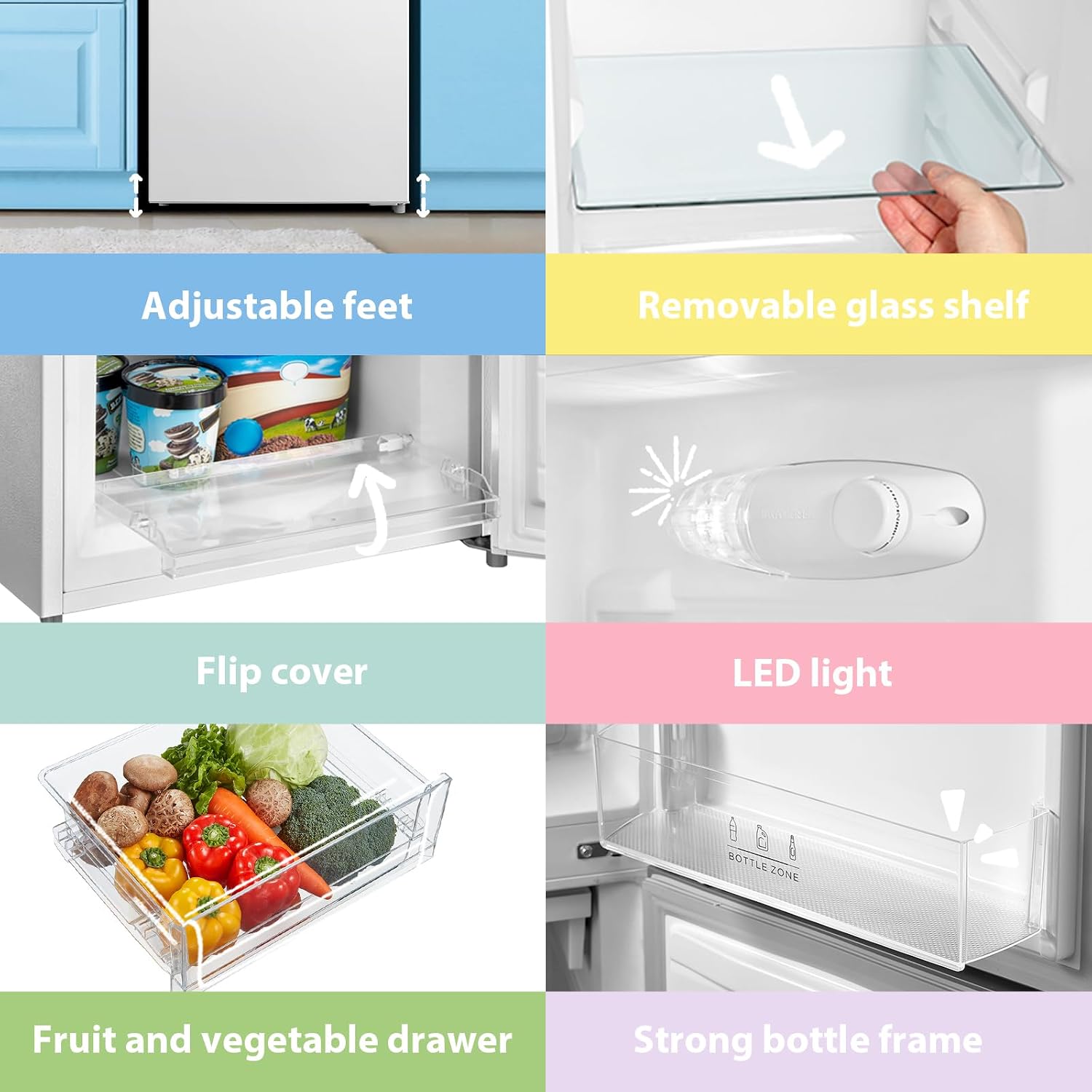 Freestanding Fridge Freezer 174L 70/30 Split Low Frost White