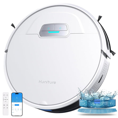 Robot Vacuum Cleaner 7000Pa LiDAR Navigation Auto-Empty White
