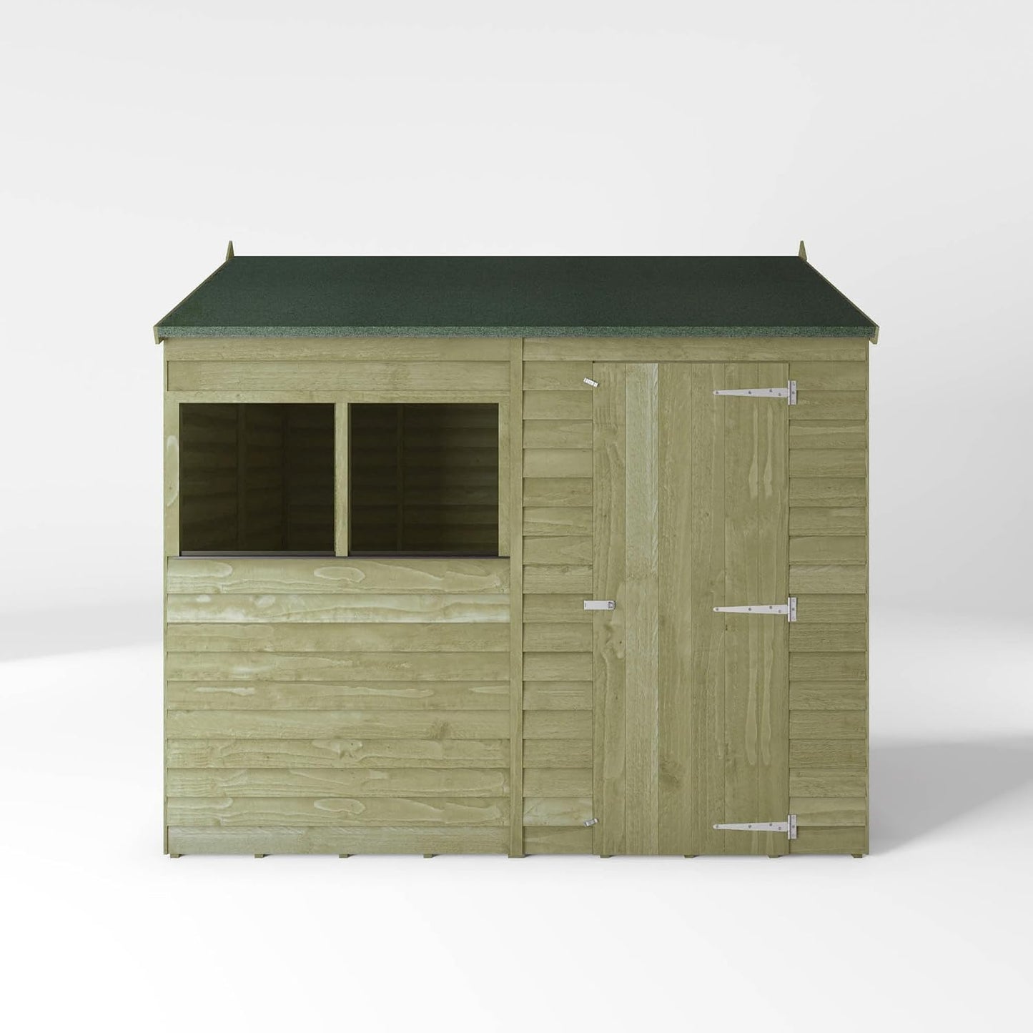 Wooden Garden Storage Shed 8 X 6 Ft Single Door Reverse Apex Roof