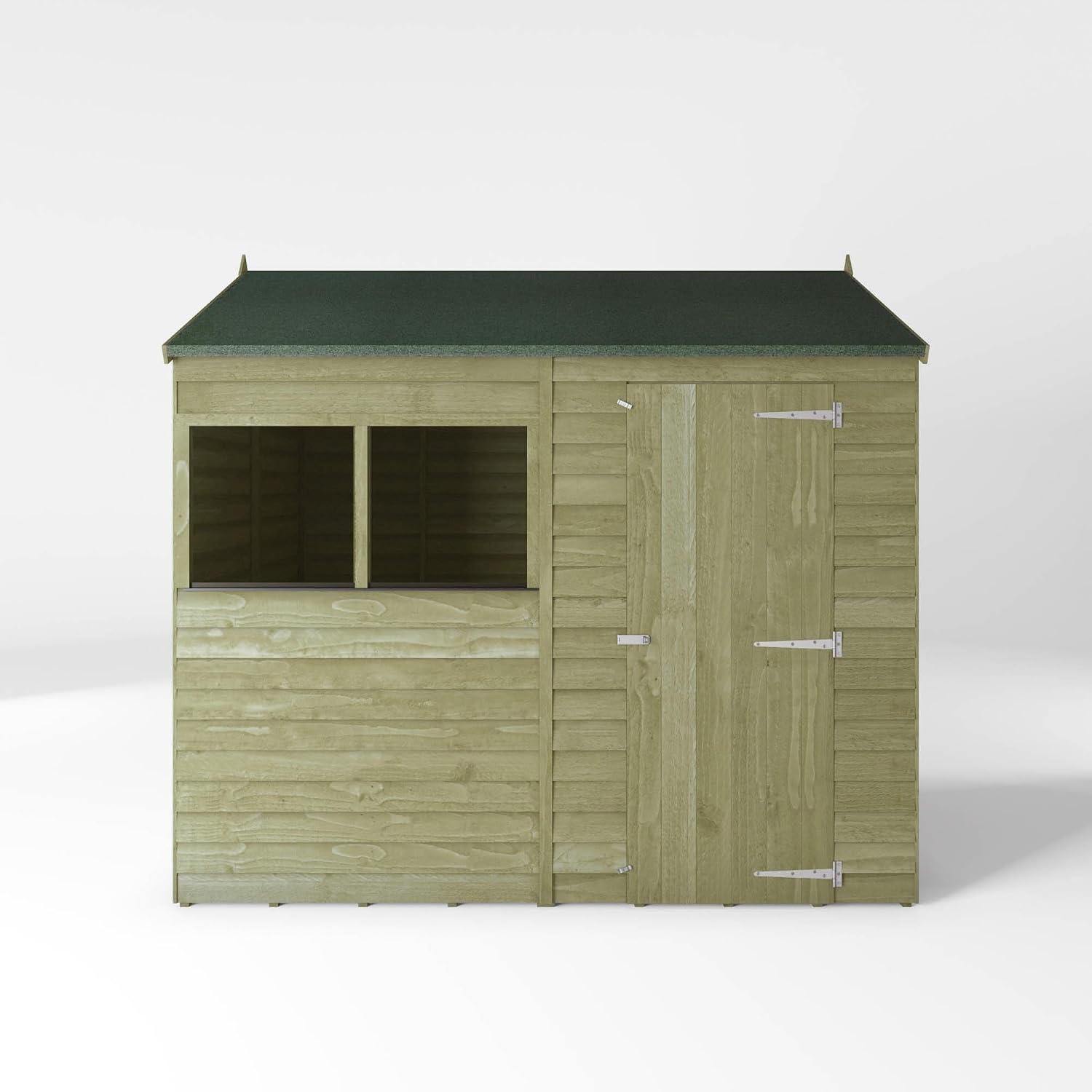 Wooden Garden Storage Shed 8 X 6 Ft Single Door Reverse Apex Roof