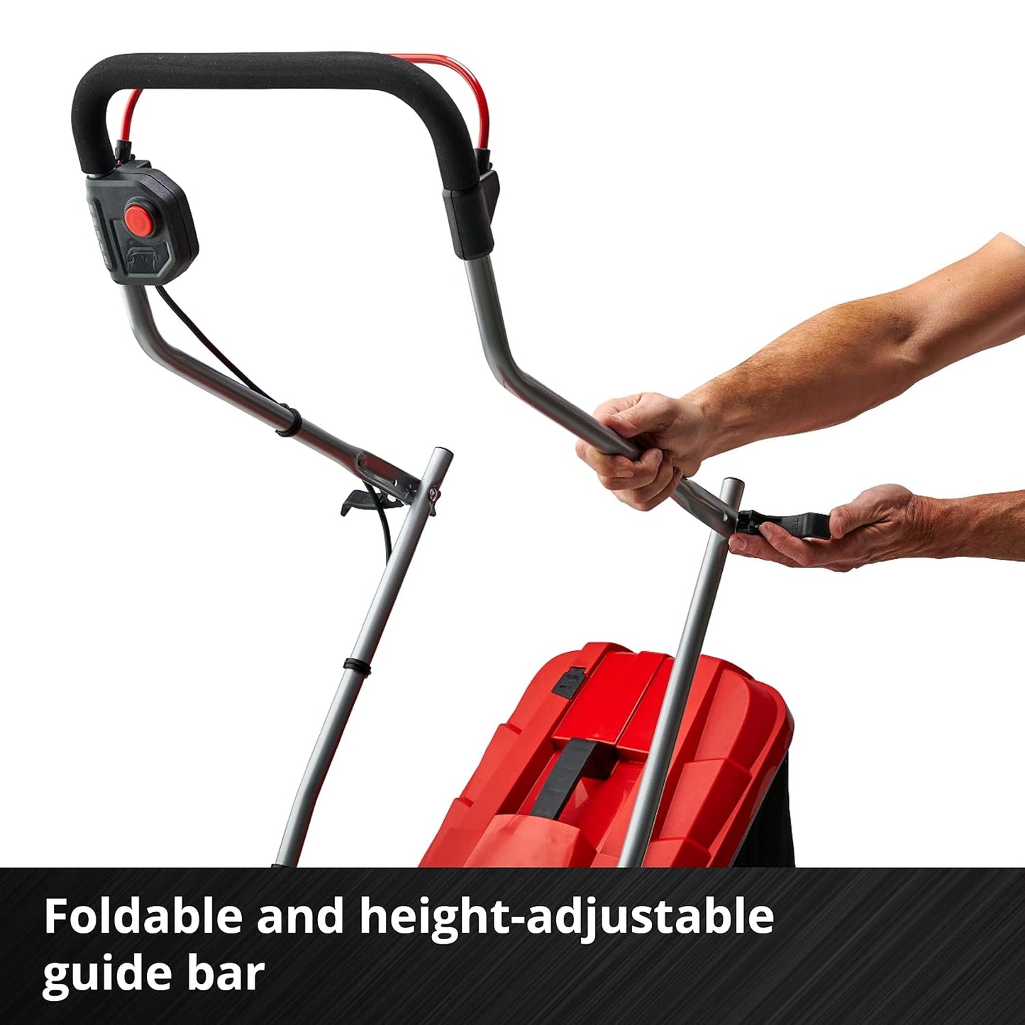 Cordless Lawn Mower 33cm 18V 4.0Ah Brushless Motor Red Black