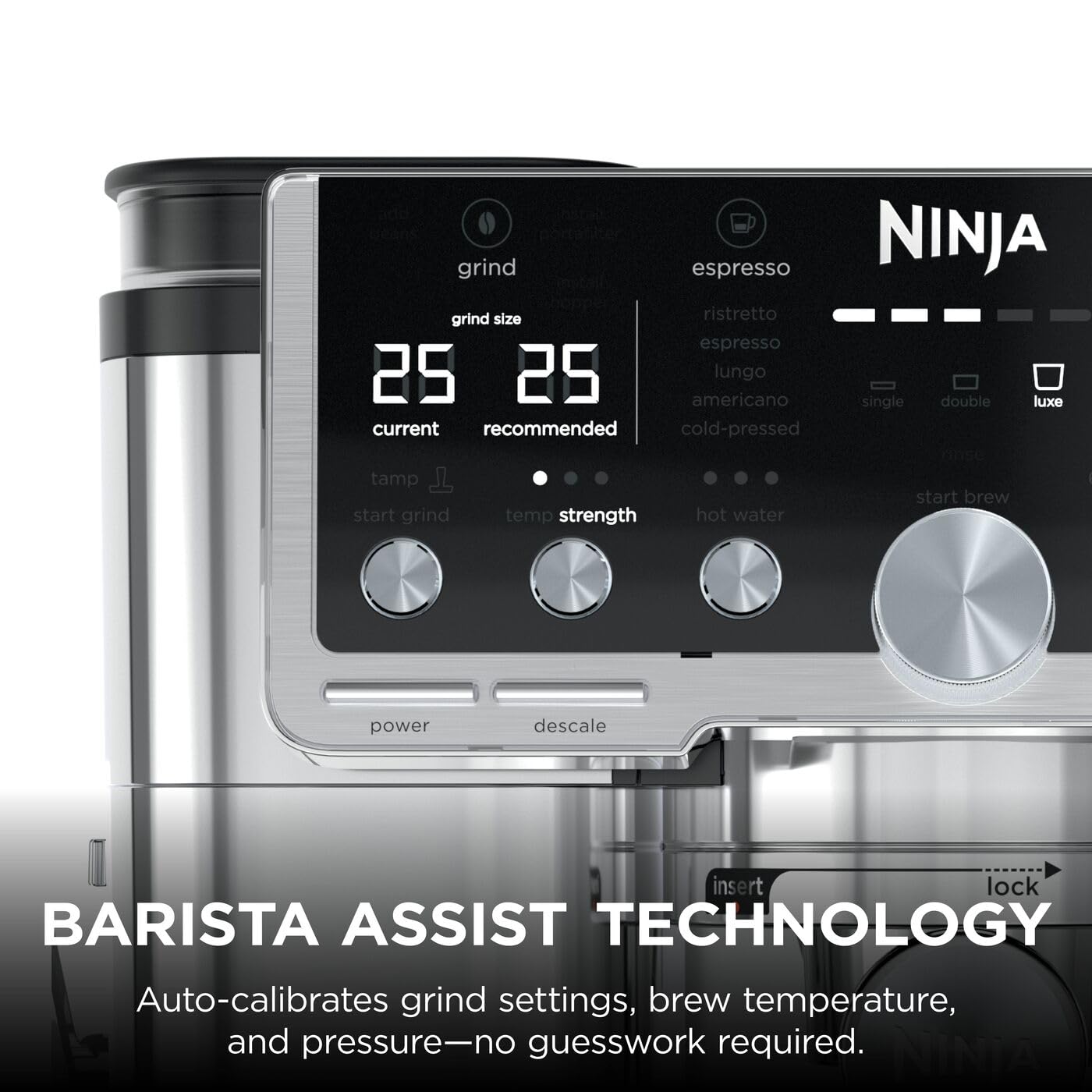 3-In-1 Espresso Cold Brew Filter Coffee Machine 25 Grind Settings Silver