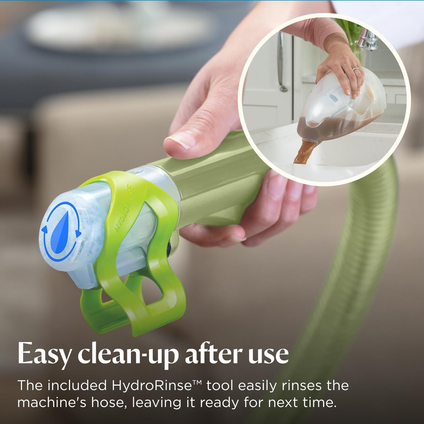 Portable Spot Cleaner 7800Pa Suction Dual Tank 1.4L Green