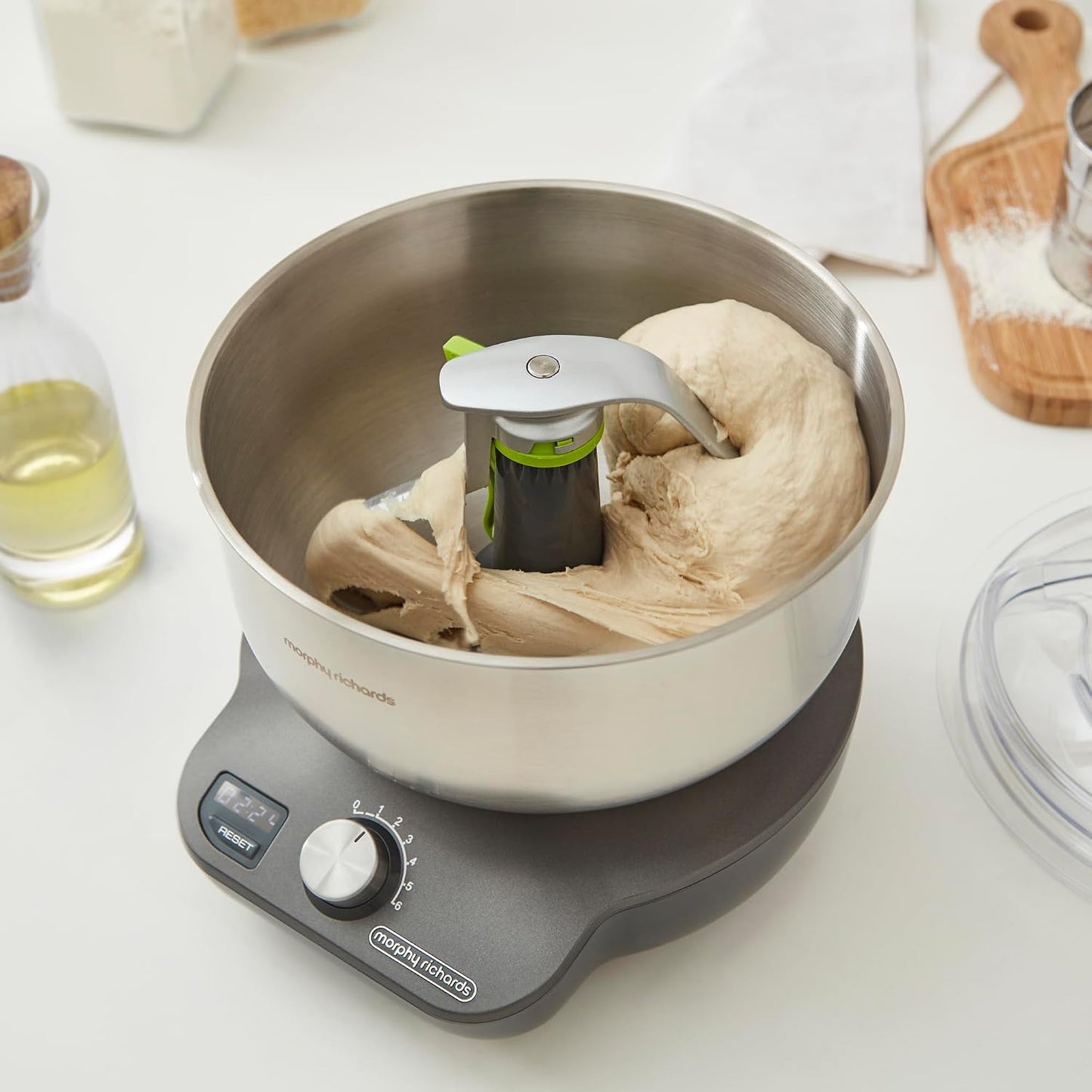 Stand Mixer 4L 650W 6 Speeds Dual Beaters Grey