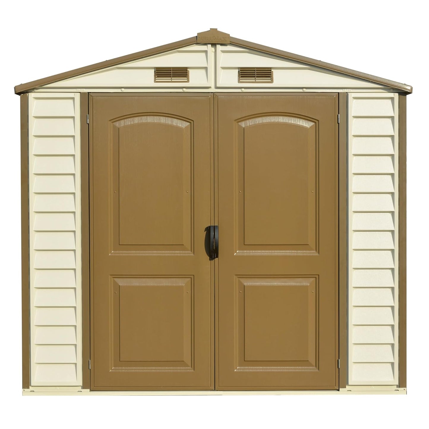 Plastic Garden Storage Shed 8 X 6 Ft Brown Double Doors Lockable