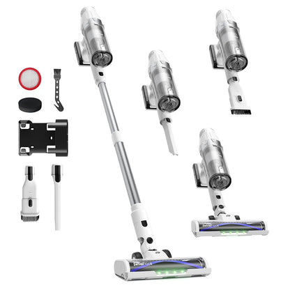 Cordless Stick Vacuum Cleaner 580W 48KPa Suction 65 Min White