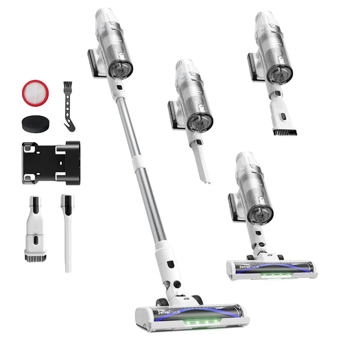Cordless Stick Vacuum Cleaner 580W 48KPa Suction 65 Min White