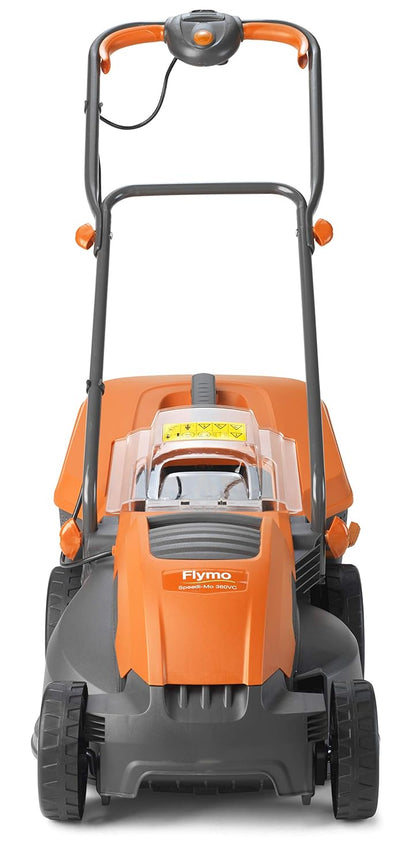 Corded Electric Hover Lawn Mower 1500W 36cm 40L 5 Heights Orange Grey