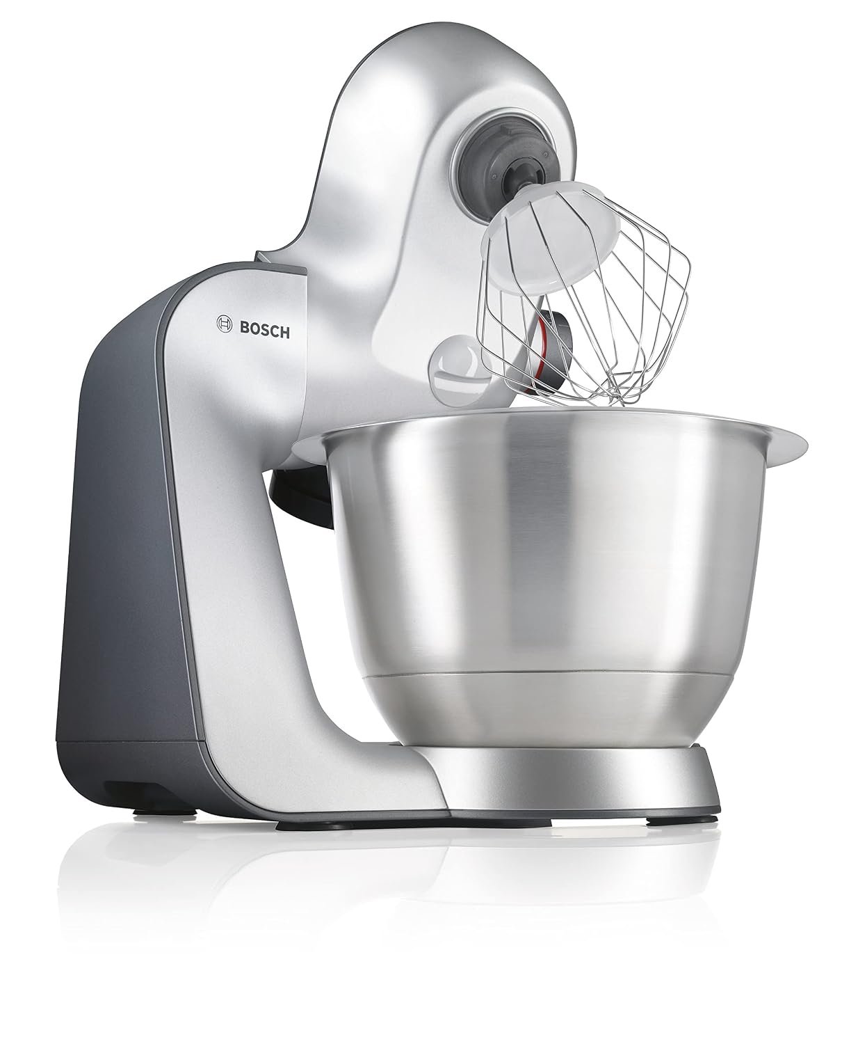 Stand Mixer 7 In 1 1000W 3.9L Bowl 7 Speeds White Silver