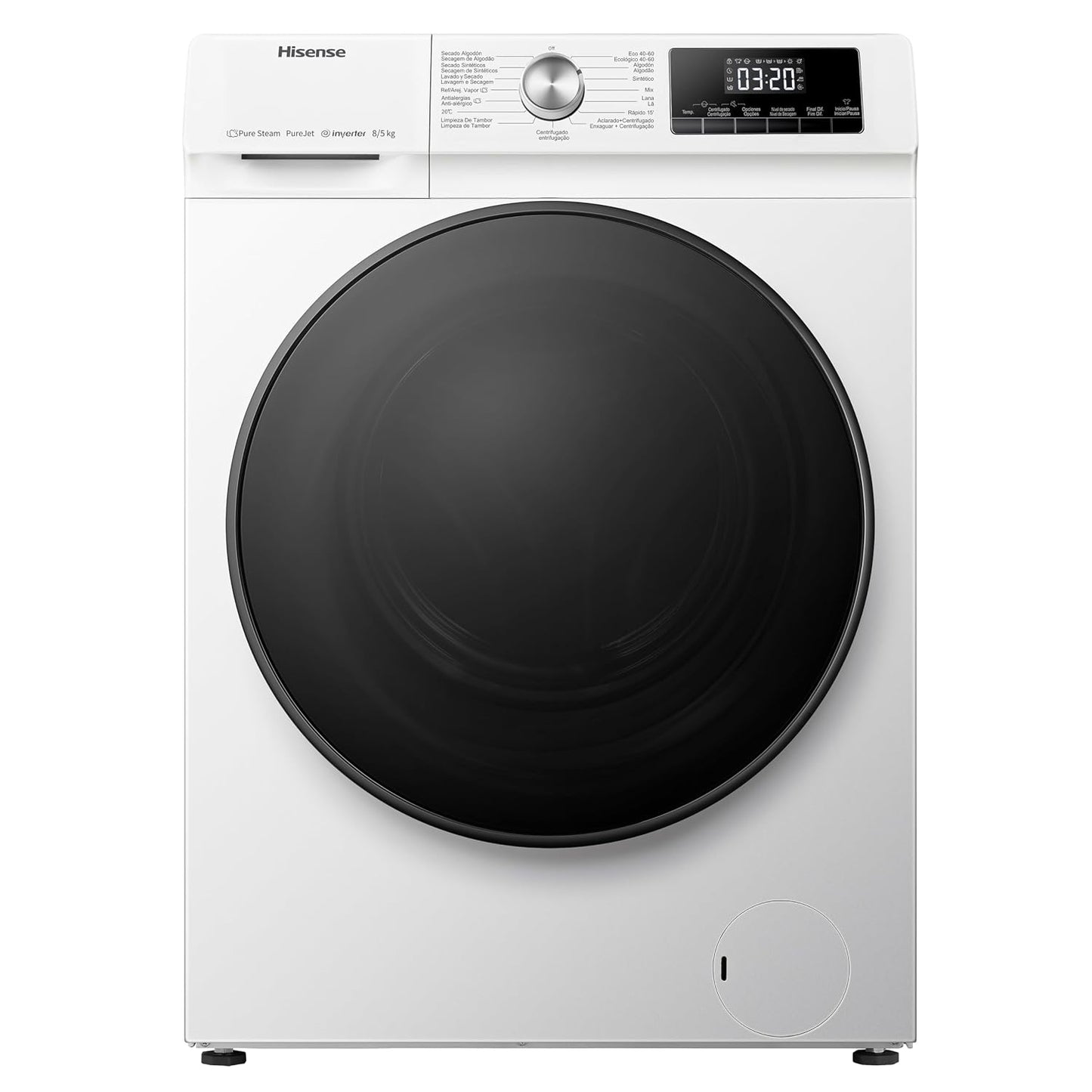 Freestanding Washer Dryer 8Kg Wash 5Kg Dry 1400Rpm Pure Steam White