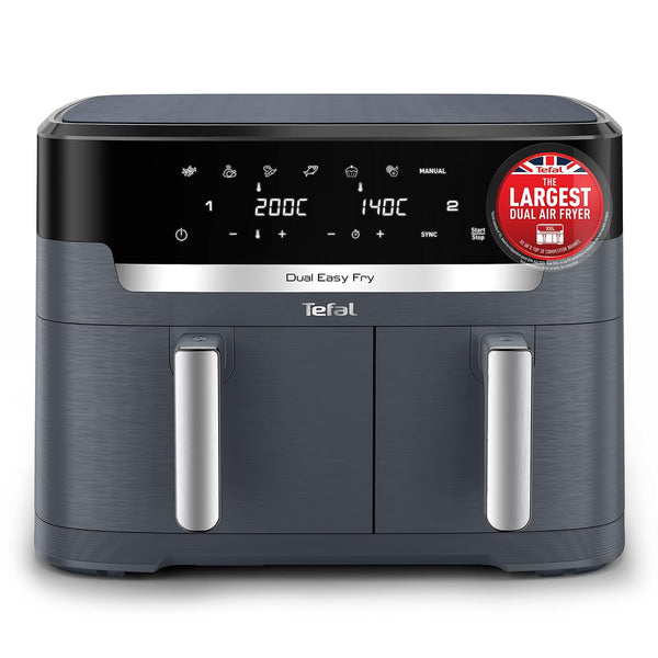 Dual Air Fryer 11L 8 In 1 2700W Touchscreen Java-Grey