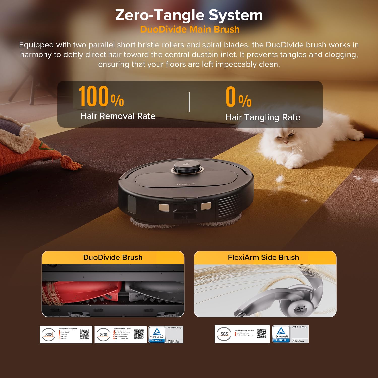 Robot Vacuum Cleaner With Mop 12000Pa Suction FlexiArm Edge Mopping Black