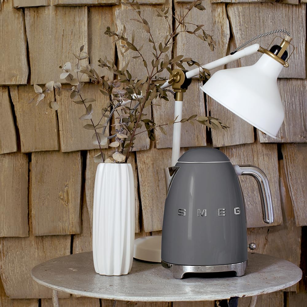 50's Style Jug Kettle 1.7L 3000W Soft Opening 360 Swivel Base Slate Grey