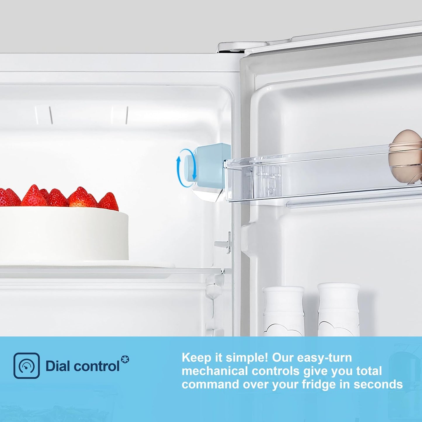 Freestanding Larder Fridge 242L 55cm White E Rated