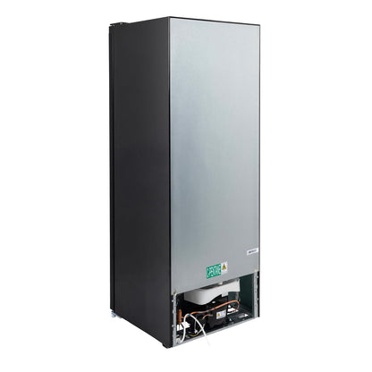 Freestanding Larder Fridge 241L 144Cm Reversible Door Mark-Proof Finish Black