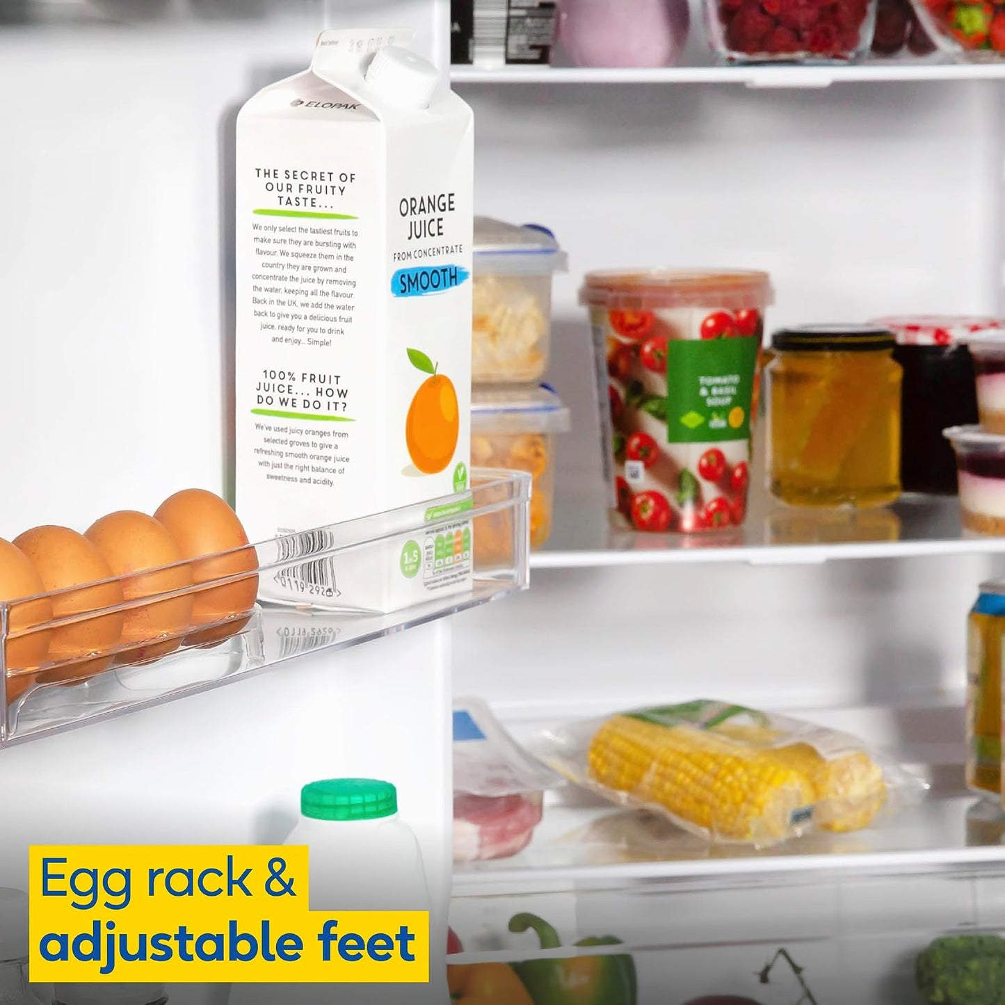Freestanding Larder Fridge 242L 55cm 143cm Black