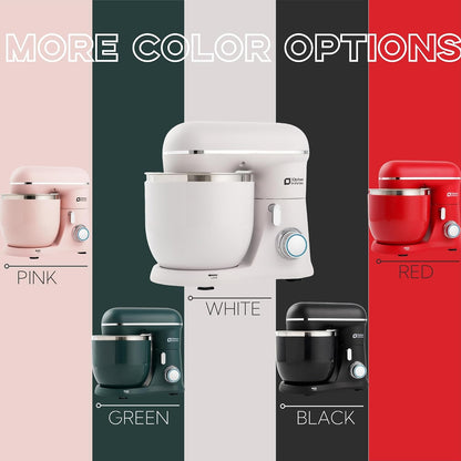 Mini Stand Mixer 3.5L 10 Speed 800W Dough Hook Whisk Beater Grey White