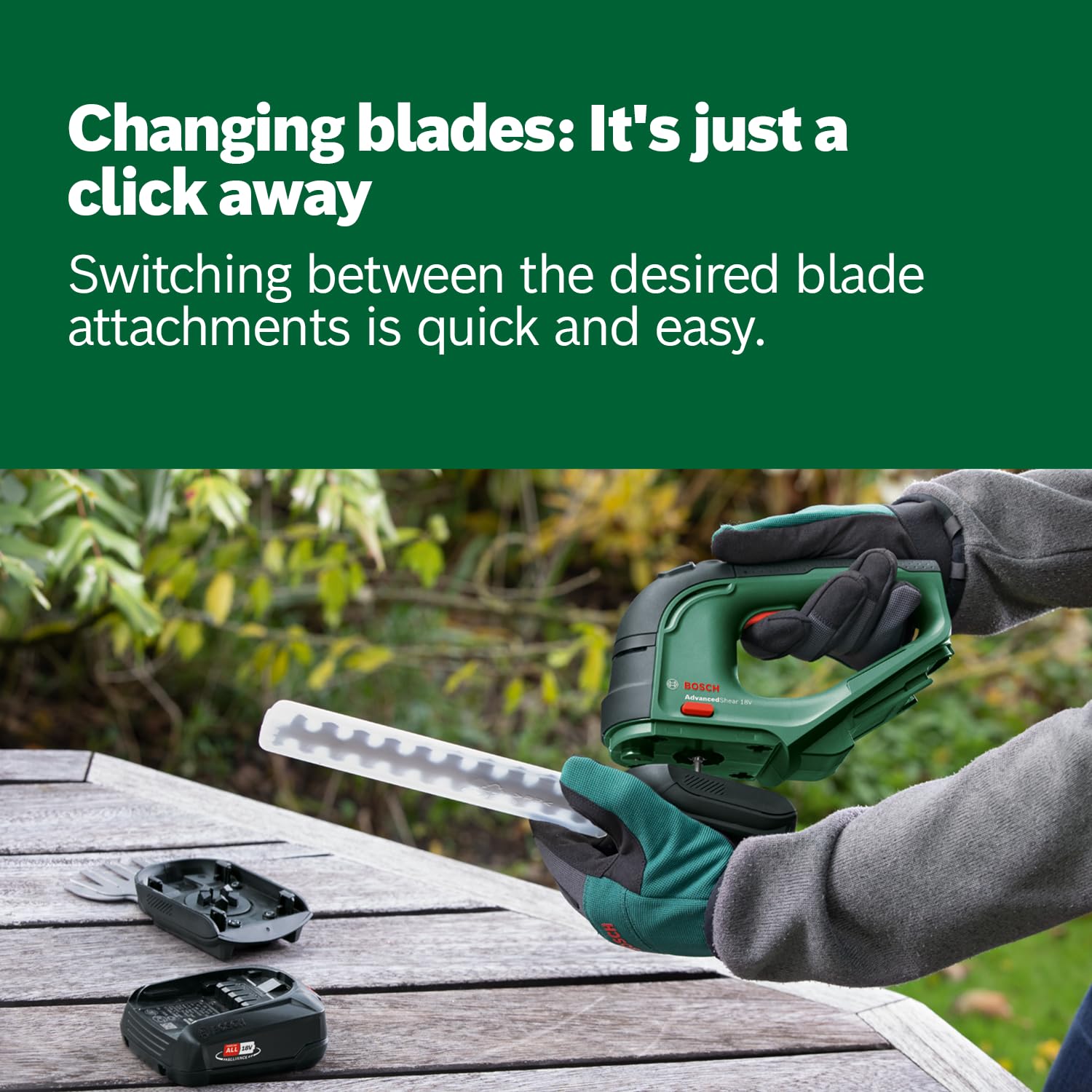 Cordless Grass And Shrub Shear 18V 2.0Ah 85m² Black Green