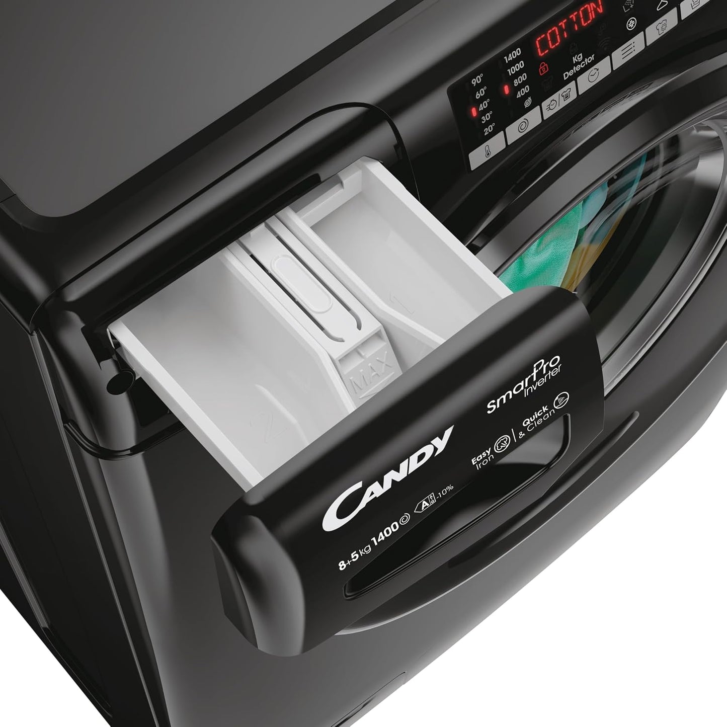 Freestanding Washer Dryer 8kg 5kg 1400RPM LED Display Black