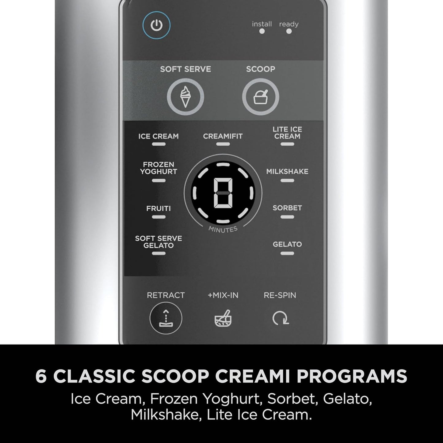 Ice Cream Maker 13 Functions 2x 480ml Tubs Soft Serve Platinum