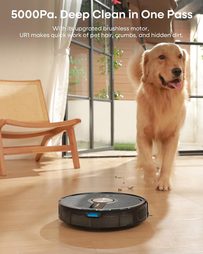 Robot Vacuum Cleaner 5000Pa Suction 180 Min Ultra Slim Black